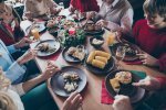 Dinner Party with Festive Table